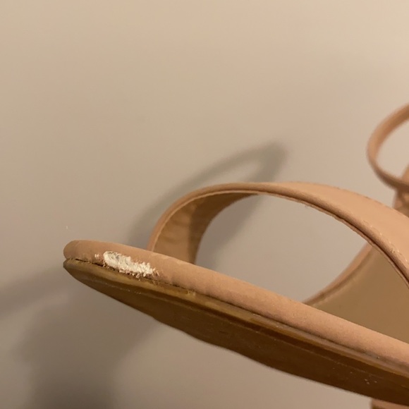 Charlotte Russe Tan Chunky Heels with Buckle Strap - Picture 4 of 5